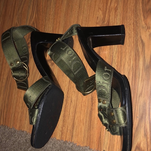 DIOR HEELS GREEN SIZE 7 - Picture 3 of 5